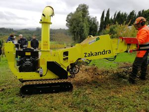 self-propelled wood chipper