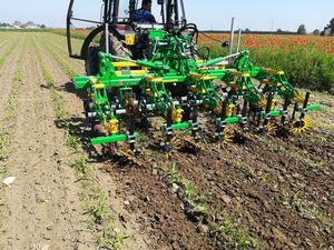 mounted row crop cultivator