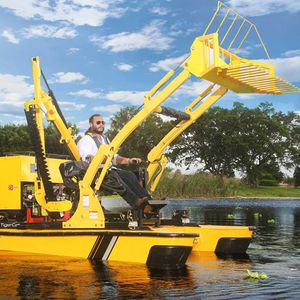 diesel engine mowing boat