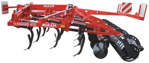 mounted stubble cultivator / folding / 3-point hitch / with roller