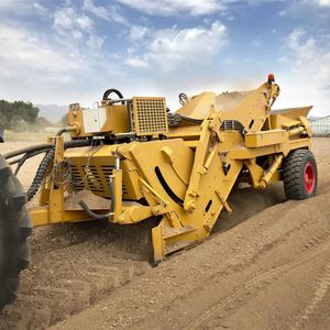 tractor rock picker / unload to ground / unload to trailer