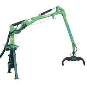trailer-mounted forestry crane