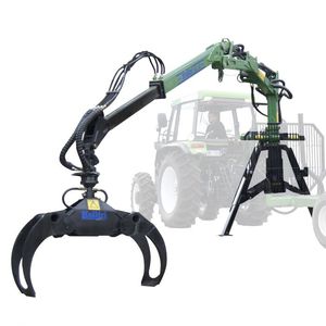 trailer-mounted forestry crane / knuckle boom