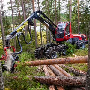 tracked forestry harvester