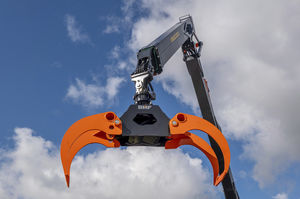 trailer-mounted forestry crane