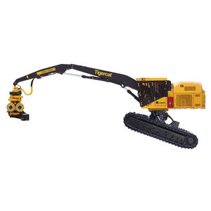 tracked forestry harvester / with crane / slope
