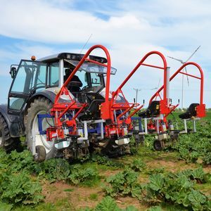 tractor-mounted row crop cultivator
