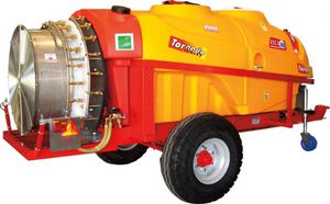 trailed agricultural atomizer / for arboriculture / for viticulture / centrifugal
