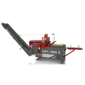 firewood processor with chainsaw / with belt conveyor / electric