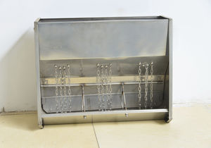 pig feeder / stainless steel / multi-access