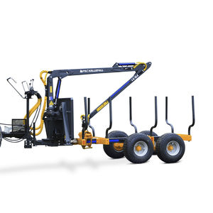 trailer-mounted forestry crane