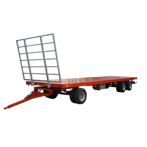 flatbed trailer / 3-axle / for bale / 20 ton