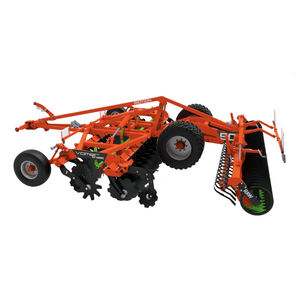 trailed disc harrow / 2-section / with roller