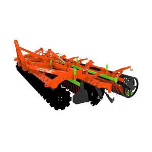 mounted disc harrow / 2-section / with roller / 3-point hitch