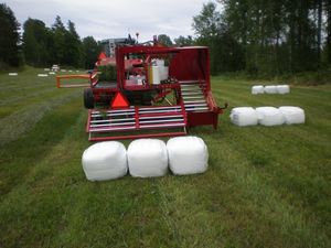 in-line bale wrapper