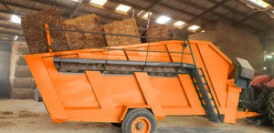 towed straw blower