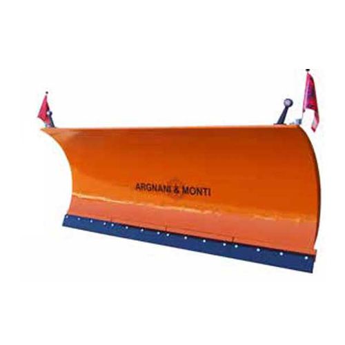 Straight snow plow - 8LMCS series  - A.M. di Argnani & Monti srl - with rubber scraper / with hydraulic adjustment / on 3-point tractor front linkage