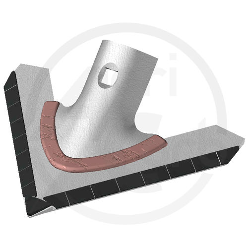 Triangular share - MDBO01180 - AGRICARB s.a.s - for tillage tools / universal / bolt-on
