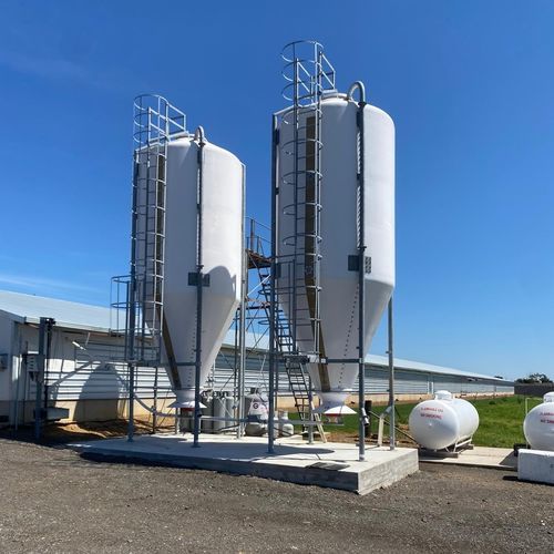 Grain silo - SIE Series - AGRITECH S.R.L. - for animal feed / fiberglass / round