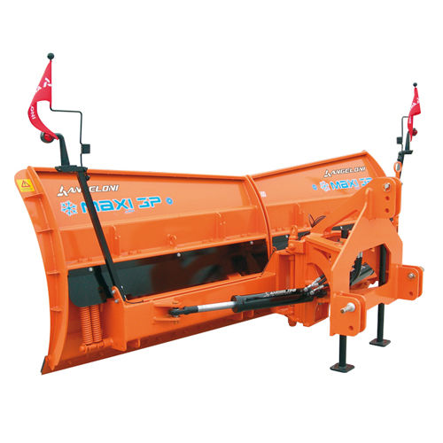 V-shaped snow plough - MAXI 3P series - ANGELONI srl - on 3-point tractor front linkage / with hydraulic adjustment
