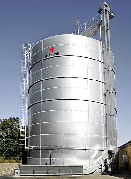 Grain silo - Assentoft Silo - metal / round