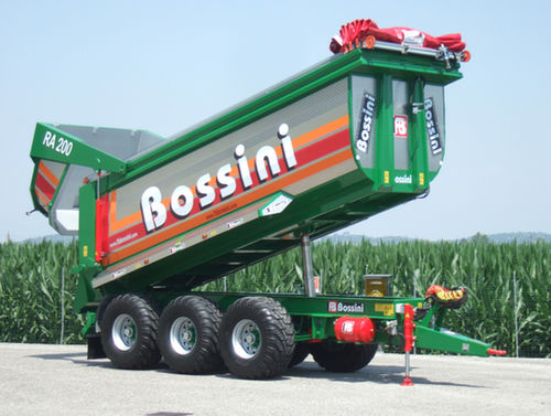 Tipping trailer - RA3 200/6     - BOSSINI s.r.l. - 3-axle / agricultural / with hydraulic braking