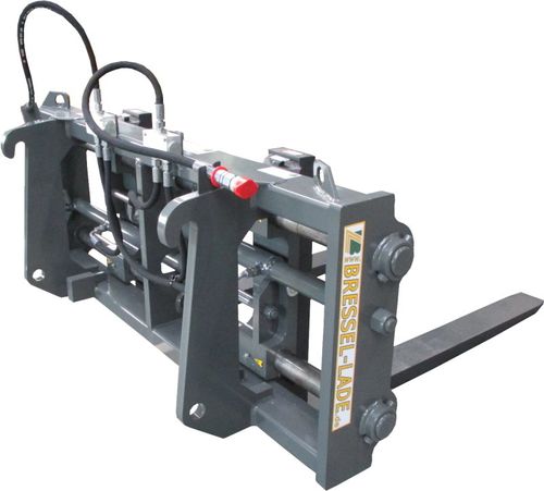 Pallet fork - H20 Pallet fork with hydraulic adjustable tines - Bressel und Lade Maschinenbau GmbH - 2-tine / with hydraulic adjustment / tractor-mounted