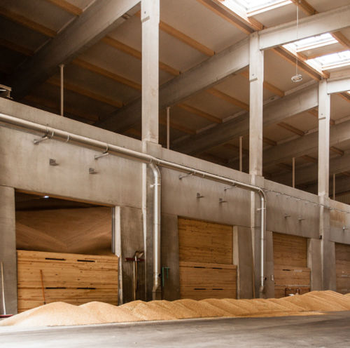 Grain silo - Bühler Group - metal / flat-bottom