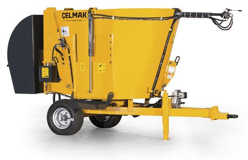 Vertical feed mixer - 2.5m³ Vertical Mixing Vagon - Celmak Agriculture Machinery - towed / stationary / tractor-mounted