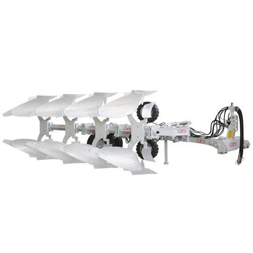 Mouldboard plow - SPES Series - ER.MO S.p.A. - semi-mounted / 4-shank / with gauge wheel