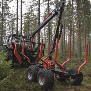2-axle trailer - FT9 - FARMI FOREST Corporation - forestry / 9 tons / with hydraulic braking