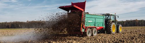 Towed manure spreader - ULTRAFEX 1600 - Farmtech d.o.o. - verticals beaters / tandem