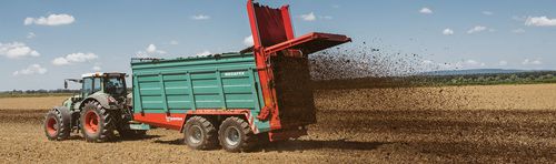 Towed manure spreader - MEGAFEX 2200 - Farmtech d.o.o. - horizontals beaters / tandem