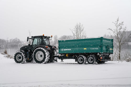 Tipping trailer - T-LINE 1500S - Farmtech d.o.o. - tandem axle / agricultural / 15 ton