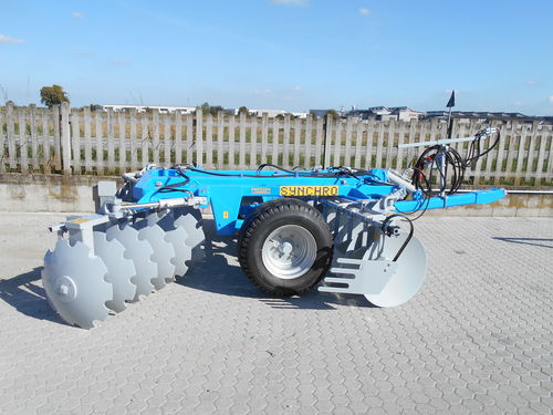 Towed disc harrow - SERIES ED T - ST - Fontana S.r.l. - attrezzature agricole - 4-section / with hydraulic adjustment / folding