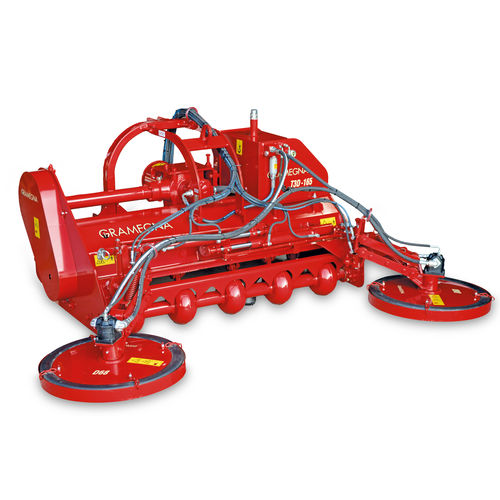 Vineyard rotary cutter - T3D - GRAMEGNA s.r.l. - rear-mount / PTO-driven / intercep
