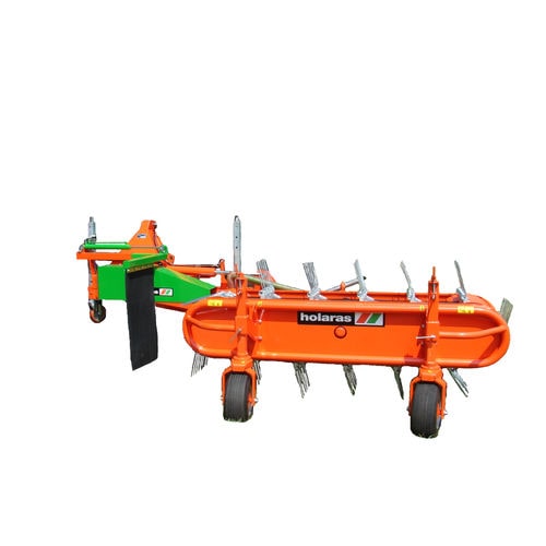 Belt rake ECO 2000 HOLARAS Hoopman Machines bv side delivery