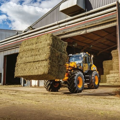 Rubber-tired loader - TM420S Agri - JCB - telescopic / with cab