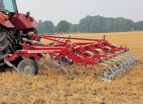 Mounted field cultivator - VIBRO FLEX 4300 - KONGSKILDE Industries A/S - with roller / 3-point hitch / rigid tine