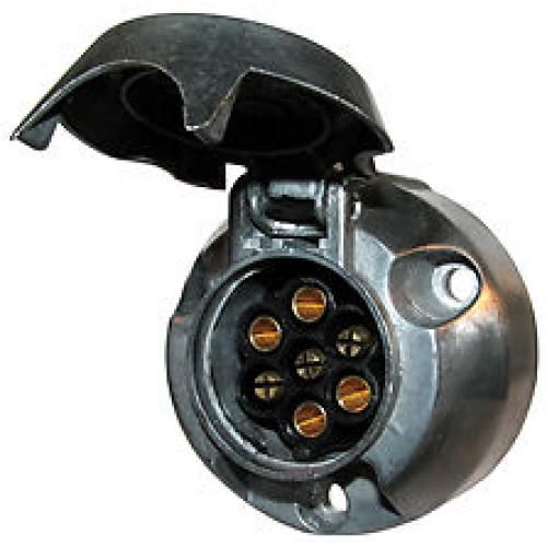Socket connector - LG1355 - LED Global - 7-pole / 12 V / aluminium