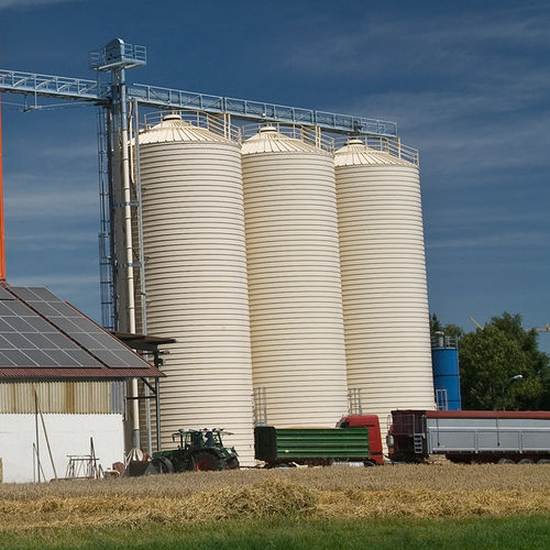 Grain silo - Lipp GmbH - for animal feed / stainless steel / round