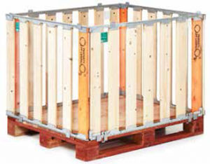 Wooden box - ADR  - Naus Kisten en Pallets B.V. POOLING PARTNERS - metal / ventilated / with lid