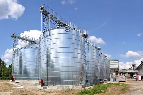 Grain silo - NBIN series - PAWLICA s.r.o. - steel / galvanised steel / with flat-bottom