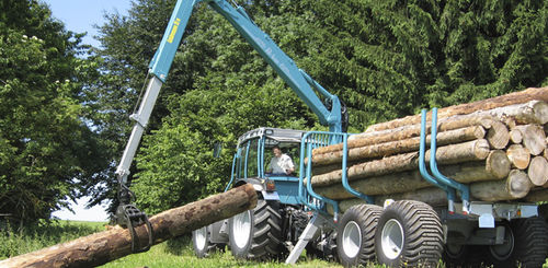 Trailer-mounted forestry crane - 40,50,60,70,90 series - Pfanzelt Maschinenbau GmbH
