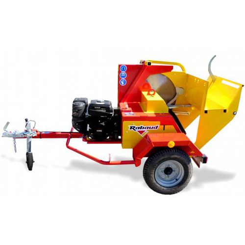Circular sawmill - XYLOSCIE M series - RABAUD - vertical / portable / with belt conveyor