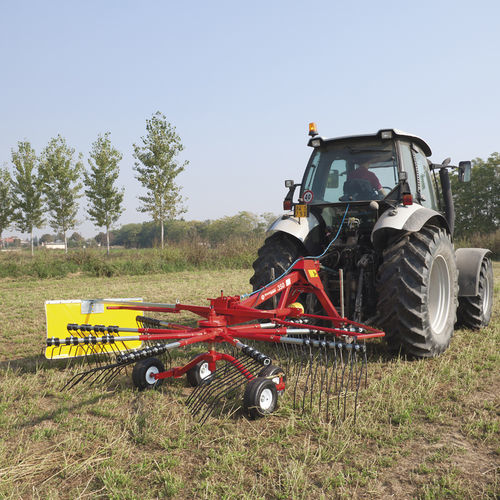 Rotary rake - 350/9TR - Repossi macchine agricole s.r.l. - side delivery / single-rotor