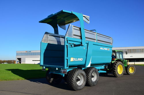 Dump trailer - ROLLFARM 5327 - Rolland - mounted / tandem axle / agricultural