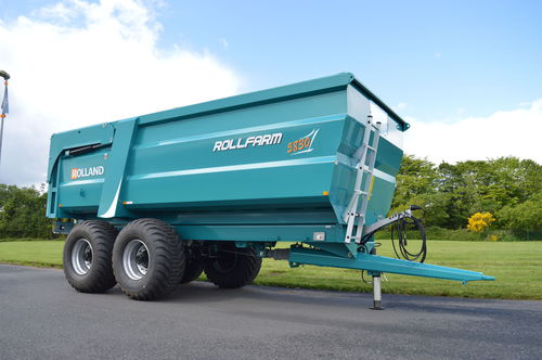 Dump trailer - ROLLFARM 5830 - Rolland - mounted / tandem axle / agricultural