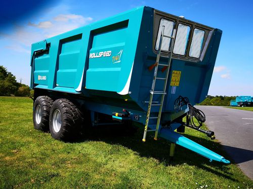 Mounted trailer - ROLLSPEED 7141 - Rolland - tandem axle / agricultural / equipment