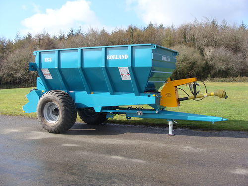 Dump trailer - ES 8 - Rolland - single-axle / agricultural / PTO